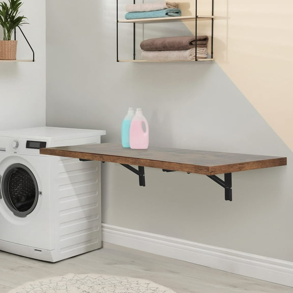 Wall Mounted Workbench - Brown
