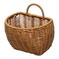 thumbnail image 1 of Wall Mounted Woven Storage Basket, Imitation Rattan Large Size, For Kitchen Onions And Garlic, No-Drill Installation, Rustic Decor, 1 of 7
