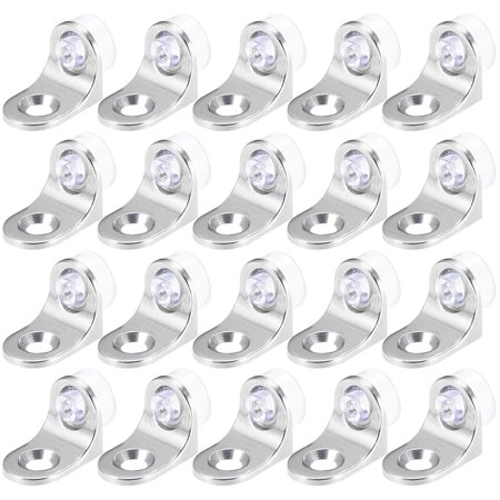 Wall Mounted Zinc Alloy Glass Shelf Bracket Chrome Plated 20 Pcs
