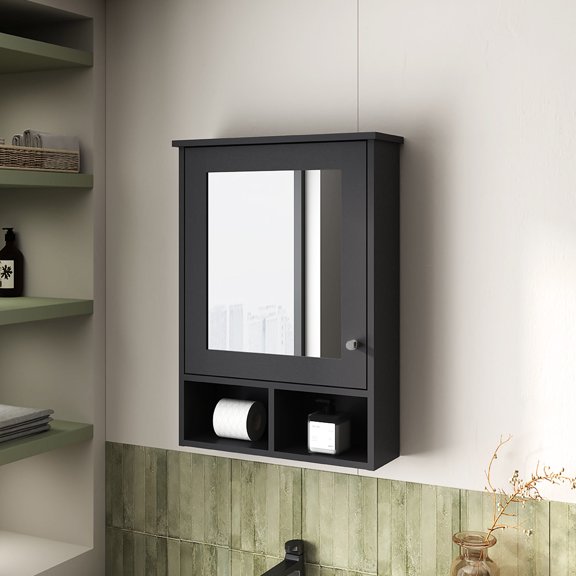 Wall-Mounted with 5+ Shelves - Multi-Item Bathroom Storage - Bathroom - Creates Larger Visual Area