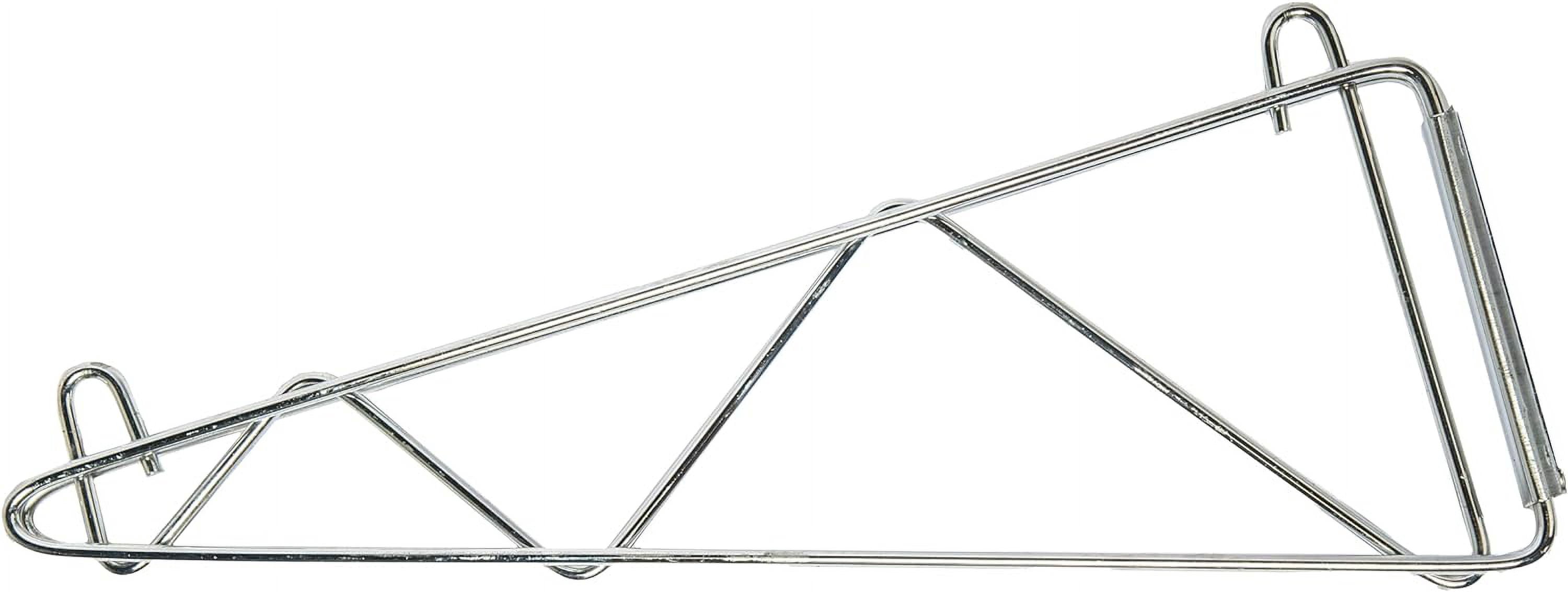 Wall Mounting Bracket for Chrome Wire Shelving - Set of 2 Brackets - NSF Certified
