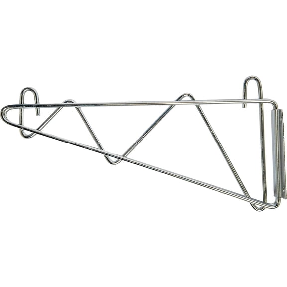 Wall Mount Brackets for Chrome Wire Shelving, Set of 2 - NSF Certified Steel Support Brackets for Commercial Shelves