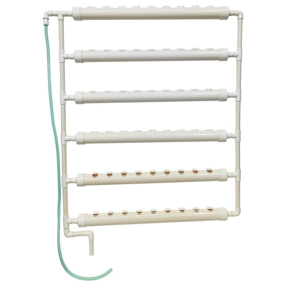 Wall Mounting Type Hydroponic Pipeline Vegetable Growing System 54 Planting Sites 6 Layers 6 Pipes with 110V Water Pump