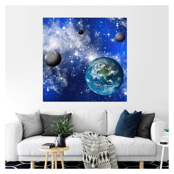 Wall Mural Galaxy Removable Wallpaper Wall Sticker for Bedroom Living Room - "x48"