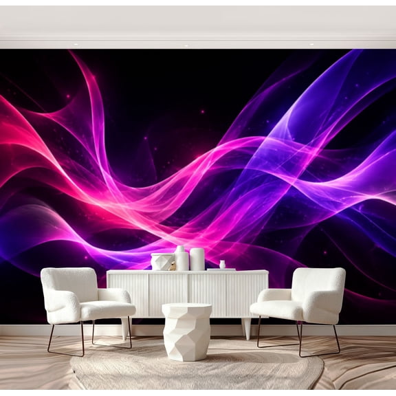 Wall Mural Peel and Stick Abstract multicolored light waves Self-Adhesive Wallpaper Removable Wall Decal Wall Sticker Home Decor for Living Room Bedroom 69"x96"