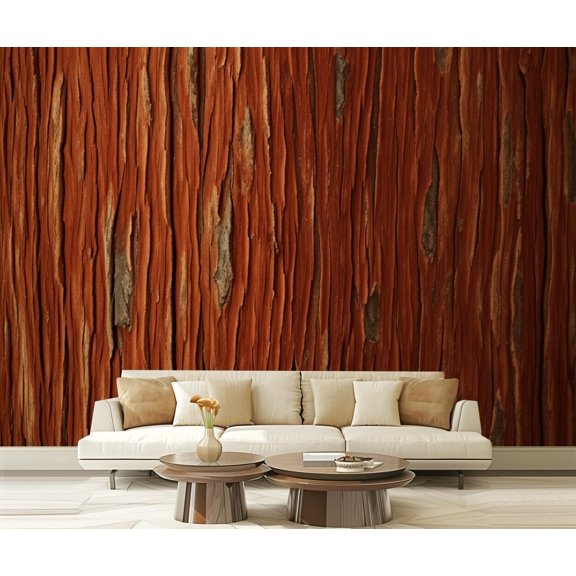 Wall Mural Peel and Stick Bark cedar tree texture Self-Adhesive Wallpaper Removable Wall Decal Wall Sticker Home Decor for Living Room Bedroom 100"x144"