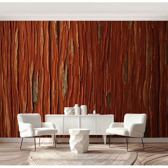 Wall Mural Peel and Stick Bark cedar tree texture Self-Adhesive Wallpaper Removable Wall Decal Wall Sticker Home Decor for Living Room Bedroom 69"x96"