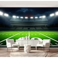thumbnail image 1 of Wall Mural Peel and Stick Empty football field football stadium pictures royalty free Self-Adhesive Wallpaper Removable Wall Decal Wall Sticker Home Decor for Living Room Bedroom 69"x96", 1 of 8