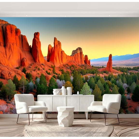 Wall Mural Peel and Stick Garden Gods Colorado Springs Colorado Self-Adhesive Wallpaper Removable Wall Decal Wall Sticker Home Decor for Living Room Bedroom 69"x96"