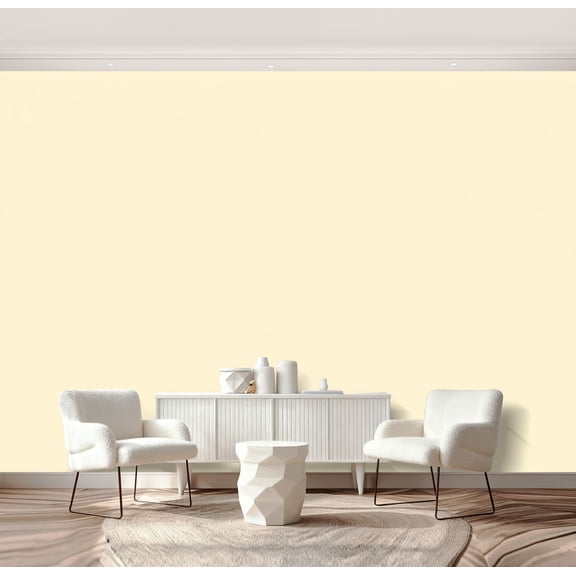 Wall Mural Peel and Stick Plain Pastel Yellow color Self-Adhesive Wallpaper Removable Wall Decal Wall Sticker Home Decor for Living Room Bedroom 69"x96"