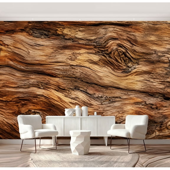 Wall Mural Peel and Stick Rustic Weathered Wood Natural Cracks Grain Patterns Self-Adhesive Wallpaper Removable Wall Decal Wall Sticker Home Decor for Living Room Bedroom 69"x96"
