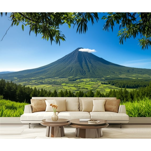 Wall Mural Peel and Stick San Volcano El America Self-Adhesive Wallpaper Removable Wall Decal Wall Sticker Home Decor for Living Room Bedroom 100"x144"