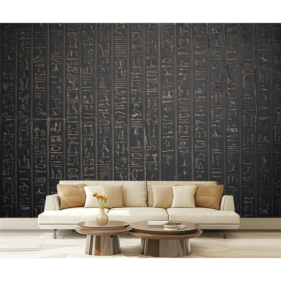 Wall Mural Peel and Stick An ancient egyptian hieroglyphs tablet Self-Adhesive Wallpaper Removable Wall Decal Wall Sticker Home Decor for Living Room Bedroom 100"x144"