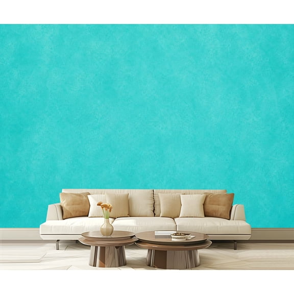 Wall Mural Peel and Stick little mottled bright blue turquoise paper plain solid for Self-Adhesive Wallpaper Removable Wall Decal Wall Sticker Home Decor for Living Room Bedroom 100"x144"