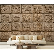 Wall Mural Peel and Stick mayan calendar 2012 end doomsday Self-Adhesive Wallpaper Removable Wall Decal Wall Sticker Home Decor for Living Room Bedroom 100x144