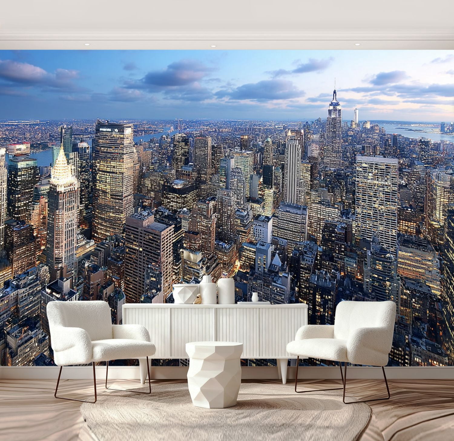 Wall Mural Peel and Stick new york city night new york city skylines ...