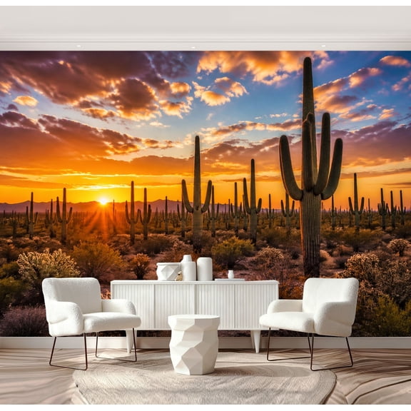 Wall Mural Peel and Stick sonoran desert america landscape pictures royalty free photos Self-Adhesive Wallpaper Removable Wall Decal Wall Sticker Home Decor for Living Room Bedroom 69"x96"