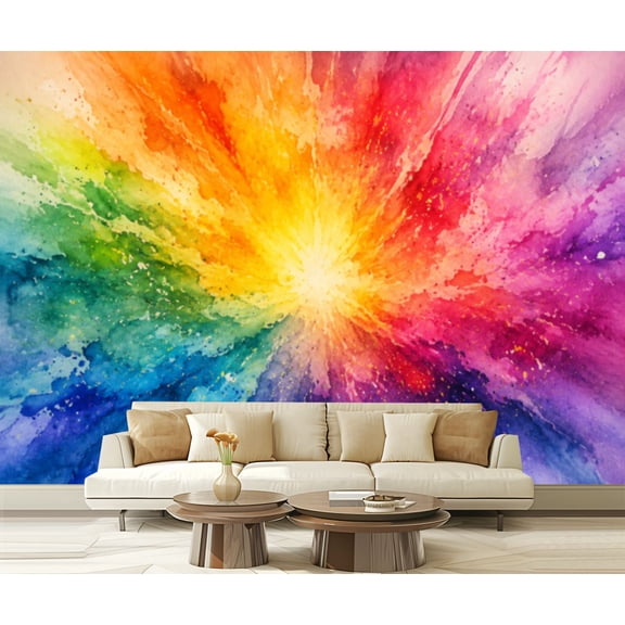 Wall Mural Peel and Stick watercolor galaxy splatter abstract galaxy Self-Adhesive Wallpaper Removable Wall Decal Wall Sticker Home Decor for Living Room Bedroom 100"x144"