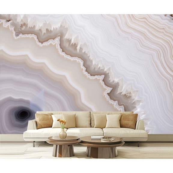 Wall Mural Peel and Stick waves grey agate structure abstract nature backgrounds Self-Adhesive Wallpaper Removable Wall Decal Wall Sticker Home Decor for Living Room Bedroom 100"x144"