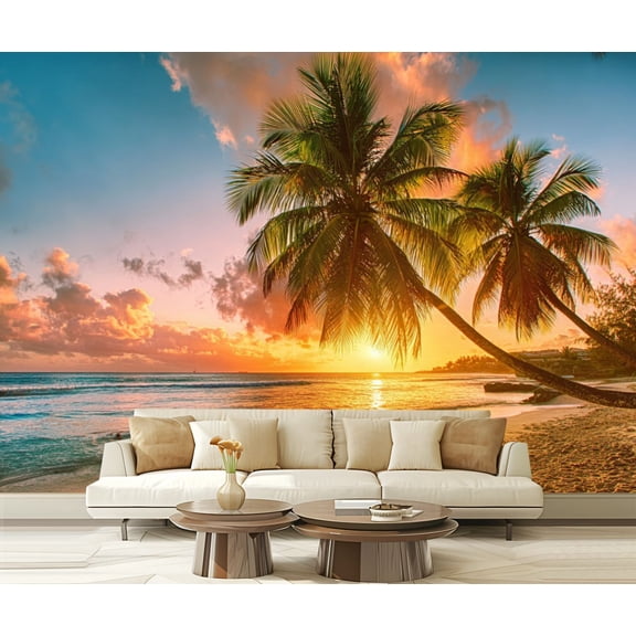 Wall Mural Peel and Stick Barbados Self-Adhesive Wallpaper Removable Wall Decal Wall Sticker Home Decor for Living Room Bedroom 100"x144"