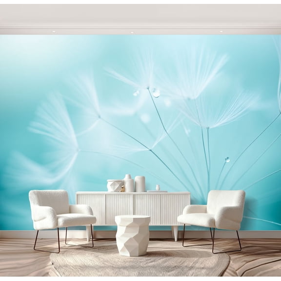 Wall Mural Peel and Stick Dandelion Closeup Self-Adhesive Wallpaper Removable Wall Decal Wall Sticker Home Decor for Living Room Bedroom 69"x96"