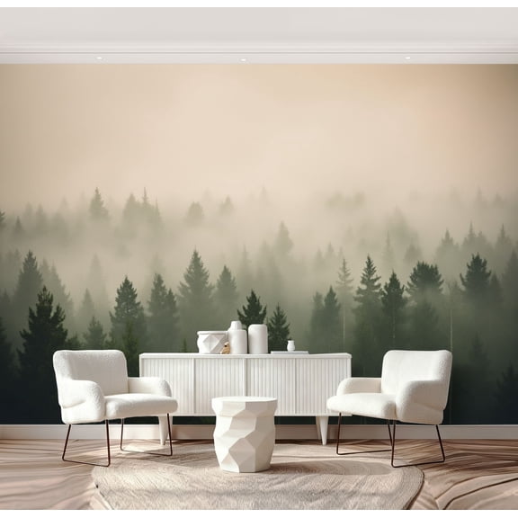 Wall Mural Peel and Stick Fog clouds mountain Self-Adhesive Wallpaper Removable Wall Decal Wall Sticker Home Decor for Living Room Bedroom 69"x96"