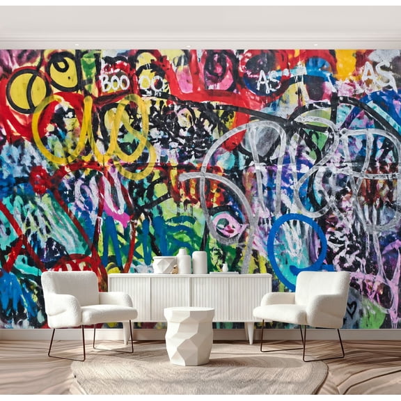 Wall Mural Peel and Stick Graffiti Self-Adhesive Wallpaper Removable Wall Decal Wall Sticker Home Decor for Living Room Bedroom 69"x96"