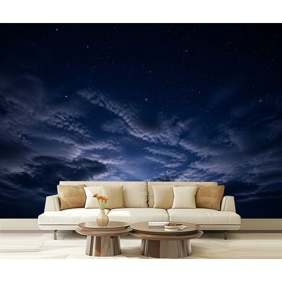 Wall Mural Peel and Stick Night starry sky Self-Adhesive Wallpaper Removable Wall Decal Wall Sticker Home Decor for Living Room Bedroom 100"x144"