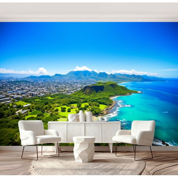 Wall Mural Peel and Stick State Park Aerial Self-Adhesive Wallpaper Removable Wall Decal Wall Sticker Home Decor for Living Room Bedroom 69"x96"