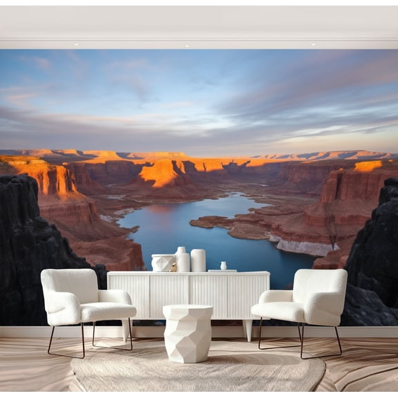 Wall Mural Peel and Stick Sunset lake Powell Self-Adhesive Wallpaper Removable Wall Decal Wall Sticker Home Decor for Living Room Bedroom 69"x96"