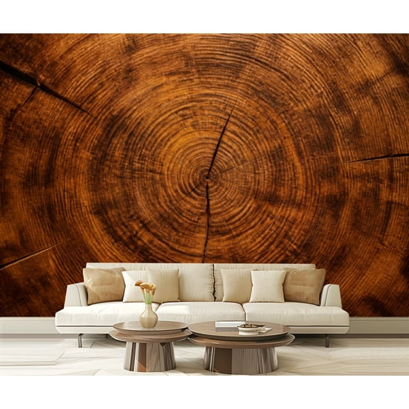 Wall Mural Peel and Stick Walnut Tree Self-Adhesive Wallpaper Removable Wall Decal Wall Sticker Home Decor for Living Room Bedroom 100"x144"