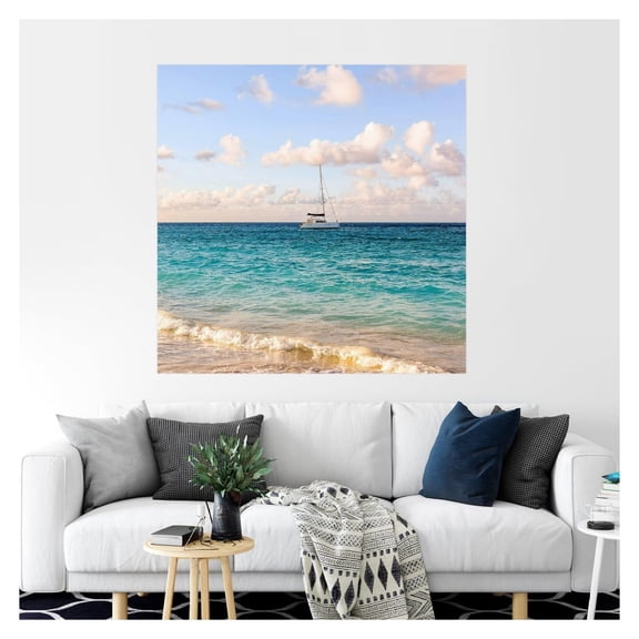 Wall Mural Romantic Beach Removable Wallpaper Wall Sticker for Bedroom Living Room - "x48"