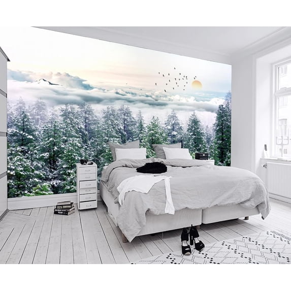 Wall Murals HD Bamboo Forest Natural Landscape,Removable Large Photo Wallpaper(Self-Adhesive Wall Fabric No ) x
