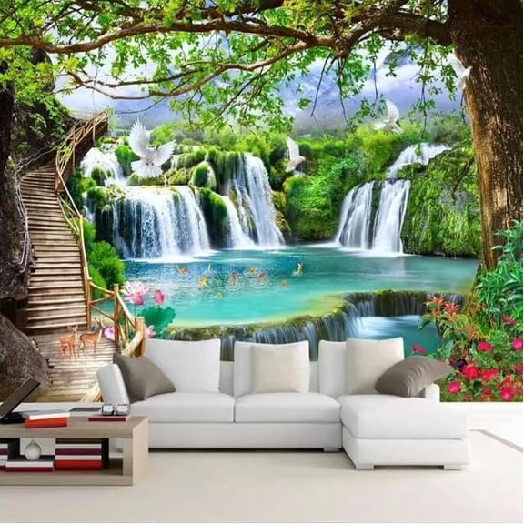 Wall Murals HD Bamboo Forest Natural Landscape,Removable Large Photo Wallpaper(Self-Adhesive Wall Fabric No ) x