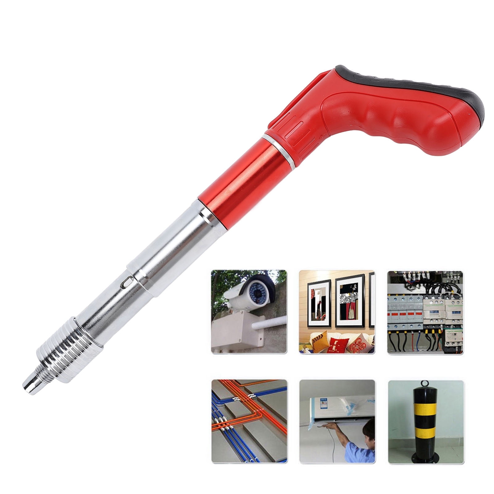 Mini Nail Gun Kit – 5-Speed Adjustable Concrete Nail Gun for Wood, Brick & Cement Walls – Includes Safety Glasses, Toolbox & Accessories