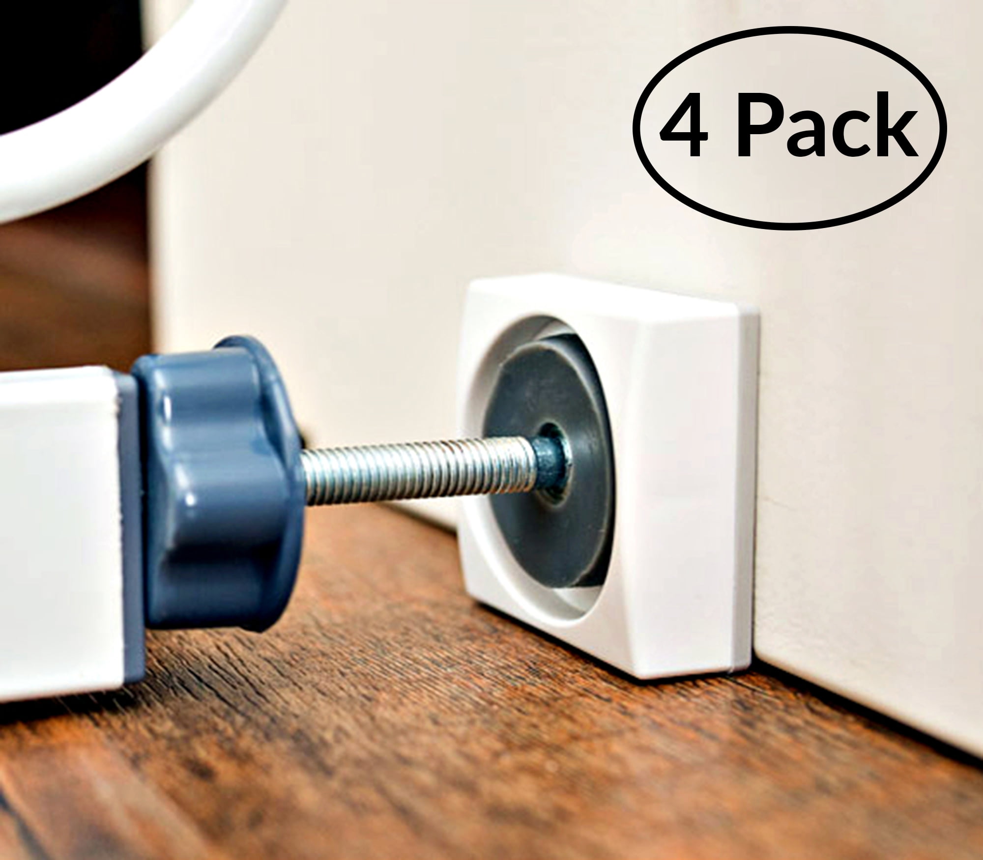 Wall Nanny Mini 4-Pack Baby Gate Wall Protectors, White Small Wall Savers for Pet, Dog & Child Safety Gates