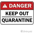 thumbnail image 1 of Wall New Metal Sign Aluminum Sign Decorative Sign Danger Keep Out Quarantine Hazard Sign Danger Sign for Outdoor & Indoor 8"x12" Plate, 1 of 6