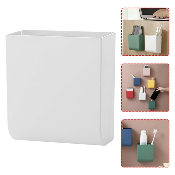 Wall Organizer, Wall-Mounted Storage Organizer Box, Abs Multi-Functional Wall Mounted Holder for Phones, Keys, and Small Essentials in Bedroom, Entryway, and Kitchen, Entryway Organizer, White