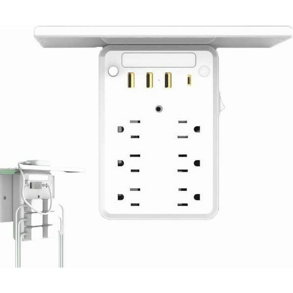 Wall Outlet Extender with Shelf Night, 9 in 1 Outlet Extender with Shelf, 2025 New Multi Plug Outlets Extenders, Wall Electrical Outlets Extenders, Plug Expander for Home Dorm(1pc)