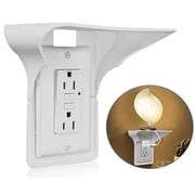 Wall Outlet Shelf Organizer - Space-Saving Socket Stand Holder for Kitchen & Bathroom - Sturdy, Cord Management, Holds 10lbs - Ideal for Phones, Speakers, Echo Devices