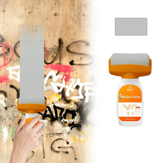 Wall Paint, 500g White Paint for Wall Touch up Paint for Walls, Paint Roller Kit for Flat, Ceiling Wall, White Wall Paint Repair Tools for Removing Stains, Scratches, Water-Based