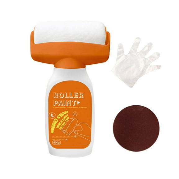 A Wall Paint Roller 500G 2-In-1 Roller Brush And Paint Water Based Eco Friendly High Adhesion Reusable Portable Painting Tool For Home Wall Repair 8.0 X 3.94 Inches 1.27 Lb 1Pc