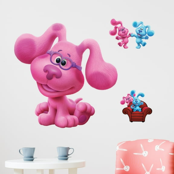 Wall Palz Blue's Clues 17" Magenta Wall Decal - Vinyl Wall Stickers for Bedroom Decorations - Peel and Stick Room Decor