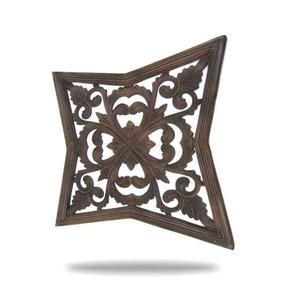 Wall Panel Brown Wood Screen Room Decorative, 24" x 24” Arrow