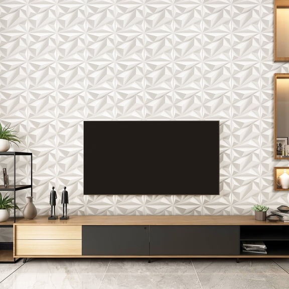 Wall Panels ,11.8”x11.8” 3D Wall Panels Creative Cutting,PVC Wall Panels for Interior Wall Decor Fire Resistant,Wall Tiles for Various Scenes