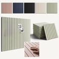 thumbnail image 1 of Wall Panels for Bedroom Light Gray 12 Inch Adhesive Wall Panels Slat Panels Sound Dampening Home Wall Decor for Bedroom Office Dorm Nursery Interior Wall Decoration, 1 Pack, 1 of 7