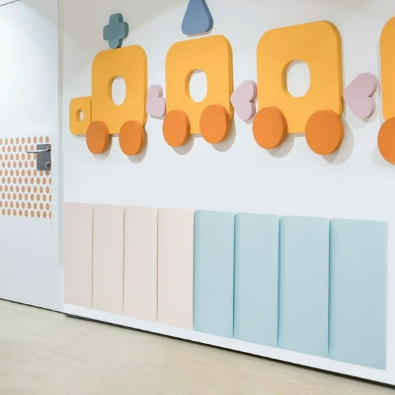Wall Panels Pack of 8, Self-Adhesive Wall Panel, Anti-Collision Wall Padding