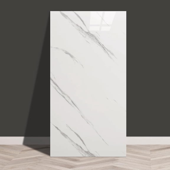 Wall Panels Peel and Stick 20 count 23.6x11.8in (38.7 Sq. Ft. Coverage) Lightweight Backsplash Marble Look Tile(not Real Marble, Ideal for Kitchen Bathrooms Living Rooms Bedrooms (White-JSB)