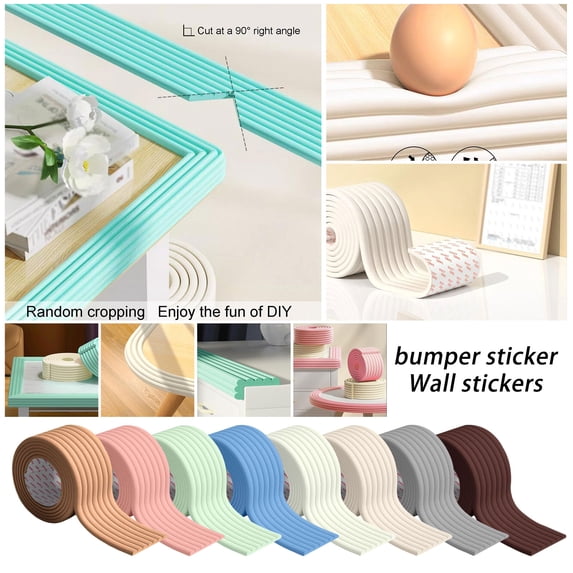 Wall PanelsforInterior Wall Decor, Wall PanelingforInterior Wall, Foam StripswithAdhesive, Light Blue, 3inWidth, 79inLength, 1 Pc, Clear Wall Protector, Impact Absorbing