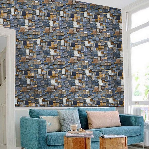 Wall Paper Brick Effect Self-adhesive Wall Sticker Home Decor S